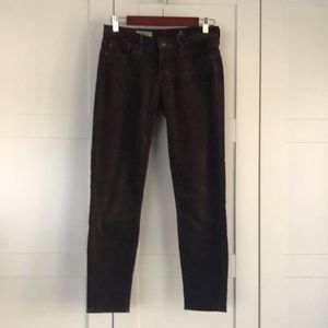 AG Stevie Ankle Slim Straight Leg Corduroy Pants